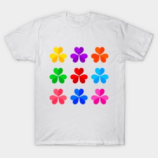 Colorful Three Leaves Clovers Pack T-Shirt